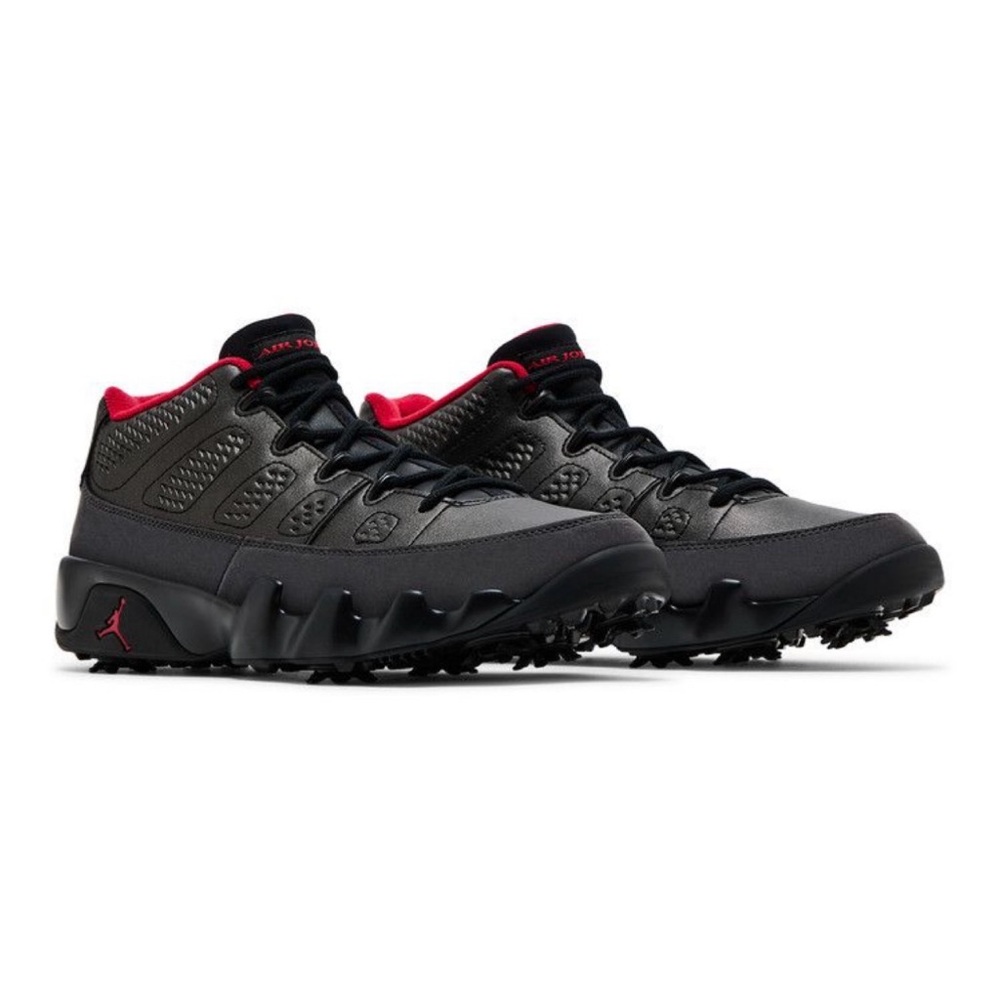 New Nike Air Jordan 9 Low Golf Mens sz 9.5 Sneakers Black True Red FJ5934 002